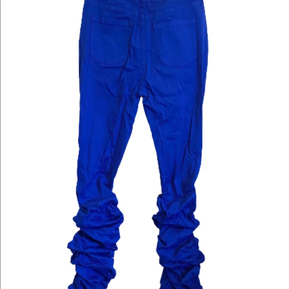 NWT Strike A Pose Stacked Jeans - Royal - Picture 4 of 7